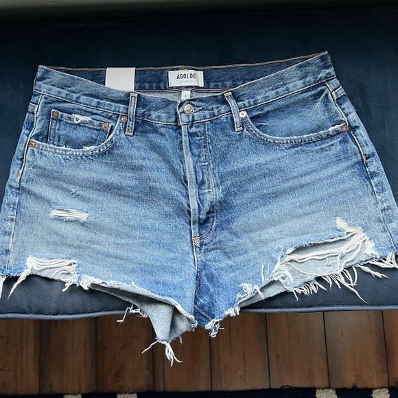NWOT AGolde Parker Denim Shorts - Picture 1 of 5